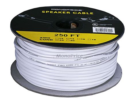 Monoprice speaker wire - Monoprice Speaker Wire, CL2 Rated, 4-Conductor, 12AWG, 250ft, Black. Product # 41385. UPC # 889028155844. 1870 Reviews | 225 Questions, 416 Answers. $179.99. Buy in monthly payments with Affirm on orders over $50. Learn more. 